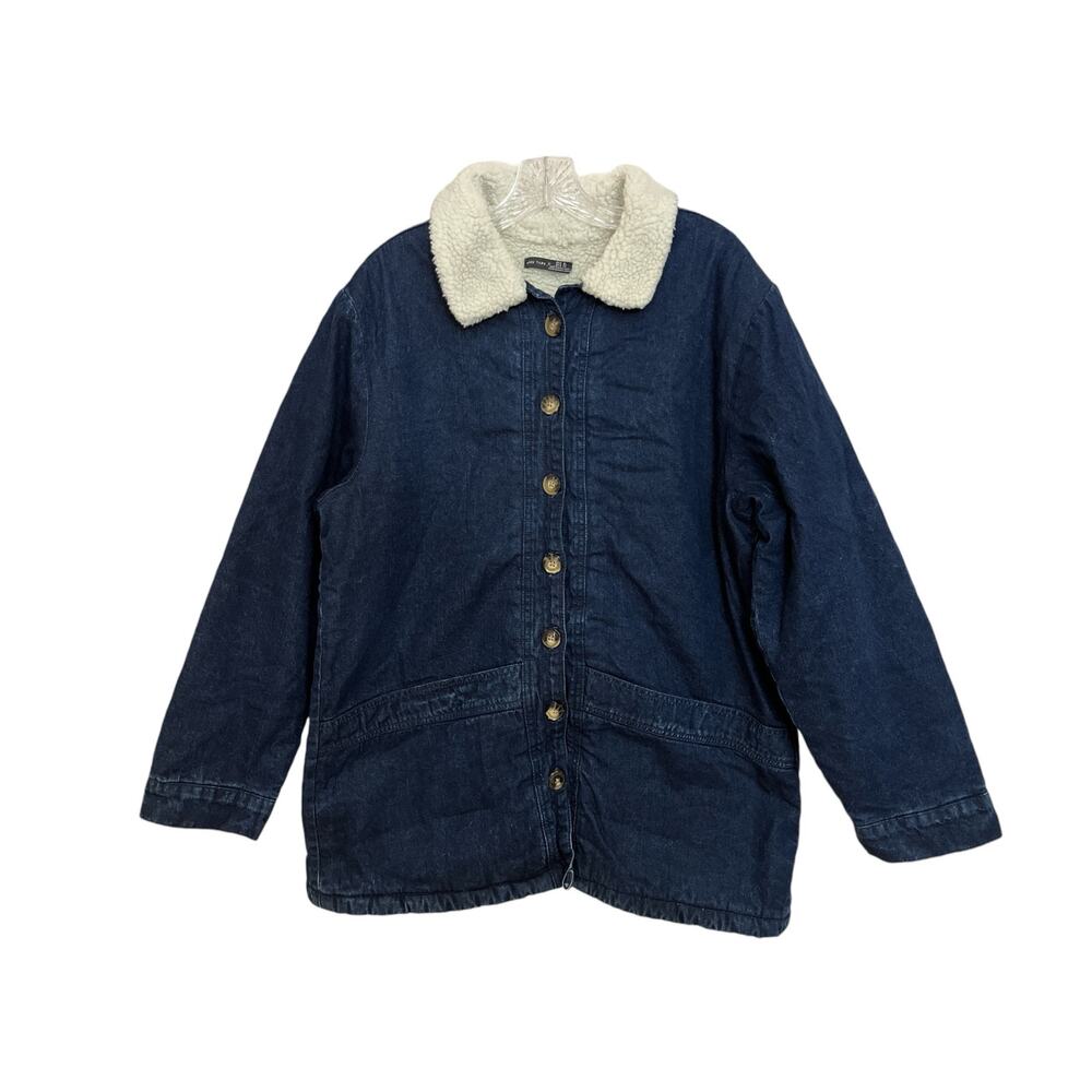 Black Tape Sherpa Denim Jacket Blue XL